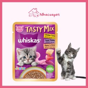 Pate Whiskas Tasty Mix 70g Cho Mèo Con(2)