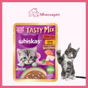 Pate Whiskas Tasty Mix 70g Cho Mèo Con(1)