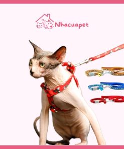 Vòng cổ kèm dây dắt HAND IN HAND chó mèo cỡ mini