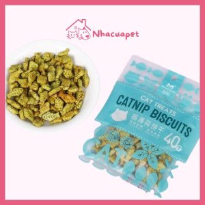 [40g] Bánh Cá Biscuits Catnip Giảm Búi Lông Cho Mèo(2)