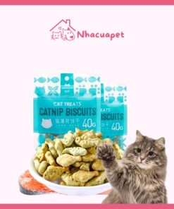 [40g] Bánh Cá Biscuits Catnip Giảm Búi Lông Cho Mèo