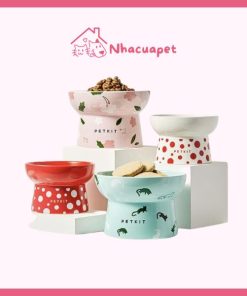 Bát Ăn Chống Gù Sứ Petkit Cho Chó Mèo