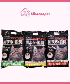 [1 TẢI CÁT NHẬT ĐEN MOONCAT 9L] Cát Vệ Sinh Moon Cat 9L Cho Mèo